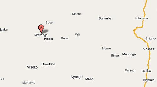Carte de Kisthanga à Masisi au Nord Kivu