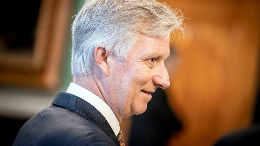 King Philippe of Belgium visits the Folketing, Danish Parliament, in Copenhagen, Wednesday, Oct. 27, 2021. The King is on a visit to Denmark to learn about the Danish labor market model, including measures to upgrade the workforce. (Mads Claus Rasmussen/Ritzau Scanpix via AP)